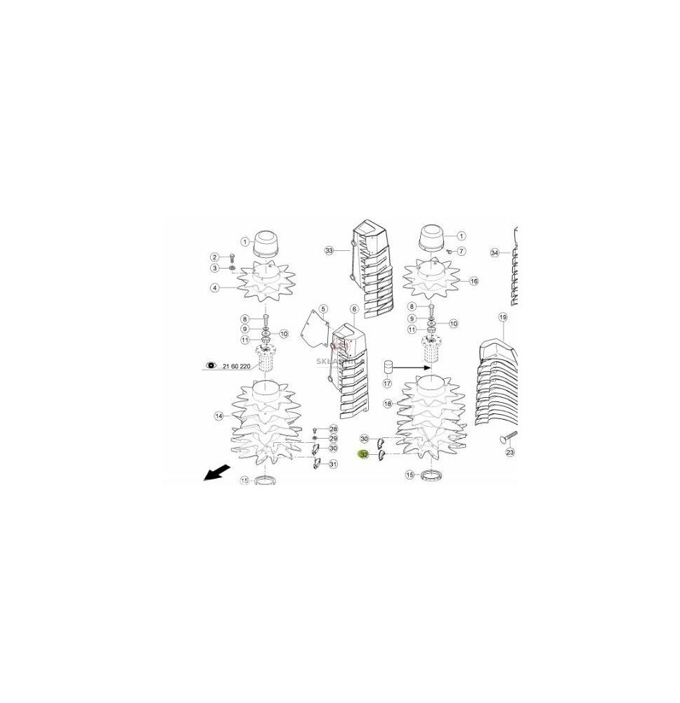 SKROBAK BĘBNA WCIĄG. L-110 Bmax-24.5     [SCS001]