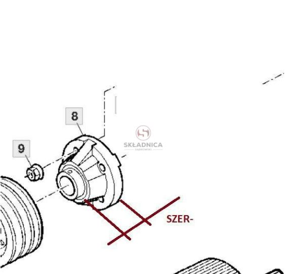 ŁOŻYSKO GNIOTOWNIKA KPL. SERIA 77  DOLNE [SJK00004]
