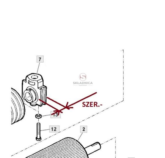 ŁOŻYSKO GNIOTOWNIKA KPL. SERIA 77  GÓRNE [SJK00005]