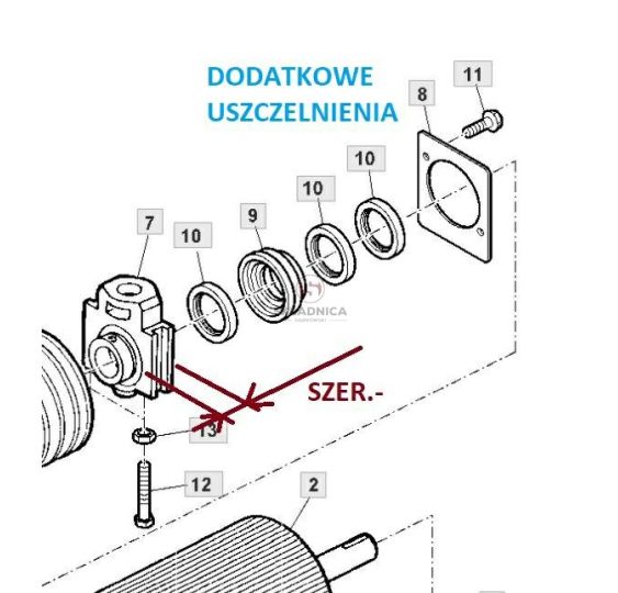 ŁOŻYSKO GÓRNE GNIOTOWNIKA [SJK00005-BL]