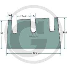 NÓŻ BĘBNA  JD 6810  L.     MWS [SJK62208-A]