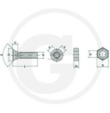 ŚRUBA  M10* 25   PŁUŻNA   608-8.8 [ŚL10025-SZT]