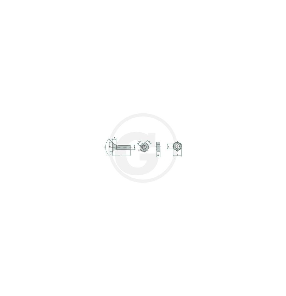 ŚRUBA  M10* 25   PŁUŻNA   608-8.8 [ŚL10025-SZT]