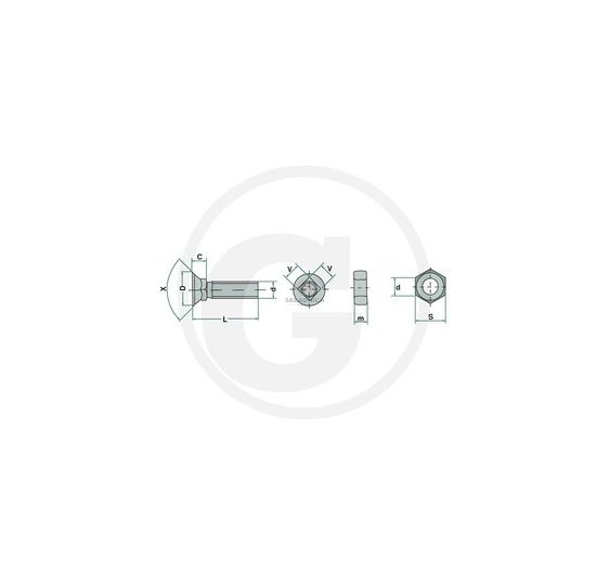 ŚRUBA  M10* 25   PŁUŻNA   608-8.8 [ŚL10025-SZT]