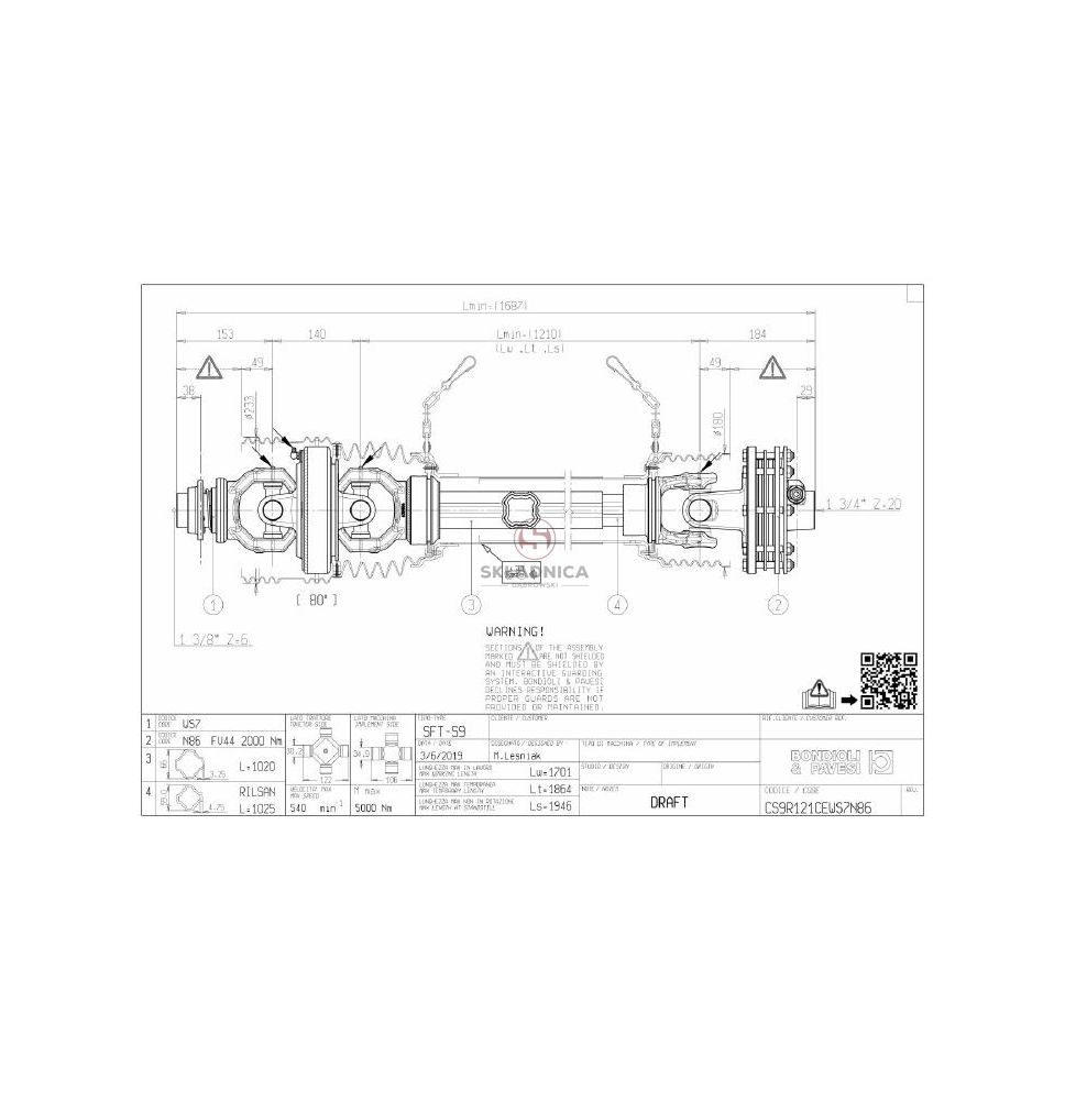 WAŁ HOM. 80 KAT-8 + SC Z-20 BONDIOLI [WW548-B]