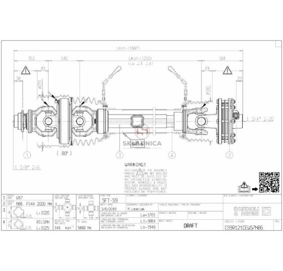 WAŁ HOM. 80 KAT-8 + SC Z-20 BONDIOLI [WW548-B]