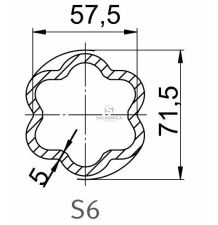 RURA PROFILOWANA GW. 57.5*71.5*5.0 [WWW0009]