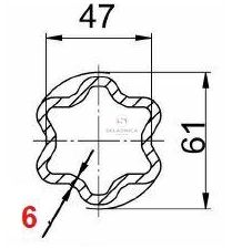 RURA PROFILOWANA GW. 47.0*61.0*6.0 [WWW0010]
