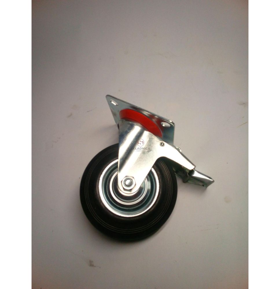 KOŁO ZW OBROTOWE Z HAMULCEM 125 MM [YNA196]