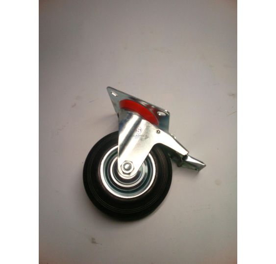 KOŁO ZW OBROTOWE Z HAMULCEM 125 MM [YNA196]