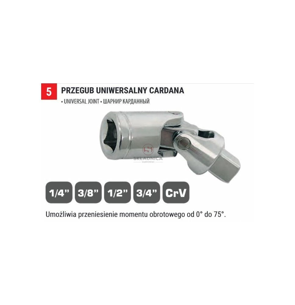 PRZEGUB UNIWERSALNY  CARDANA CV 1/2 [YP18556]