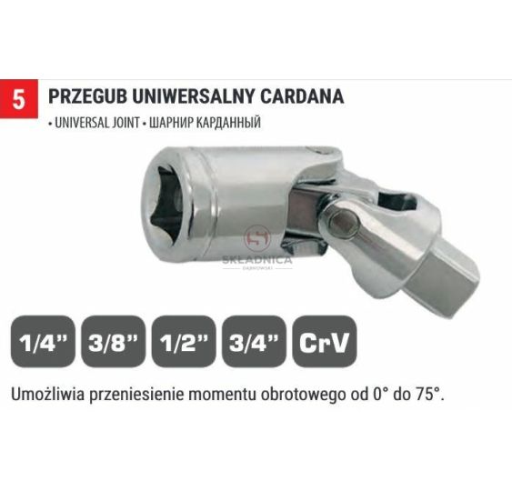 PRZEGUB UNIWERSALNY  CARDANA CV 1/2 [YP18556]