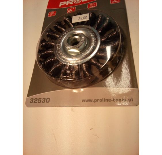 SZCZOTKA TARCZ. DRUT KRĘCONY  FI 100MM, [YP32530]