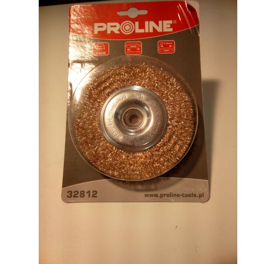 SZCZOTKA TARCZOWA Z DRUTU, MOSIĄDZ, FI 1 [YP32812]