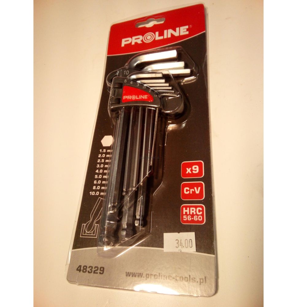 KLUCZE IMBUSOWE   KPL- 9SZT  1,5-10MM [YP48329]