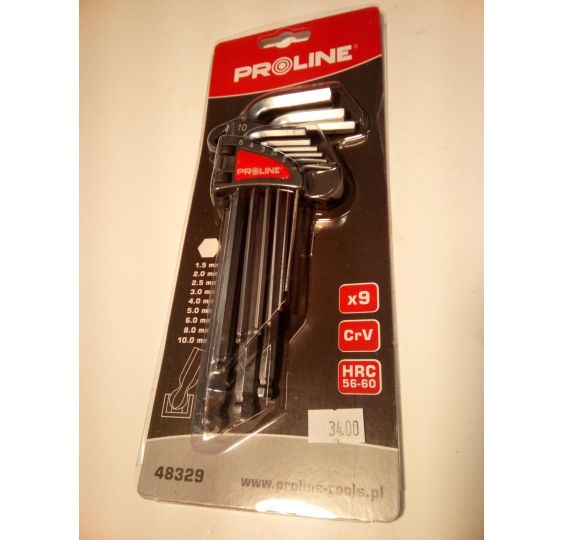 KLUCZE IMBUSOWE   KPL- 9SZT  1,5-10MM [YP48329]