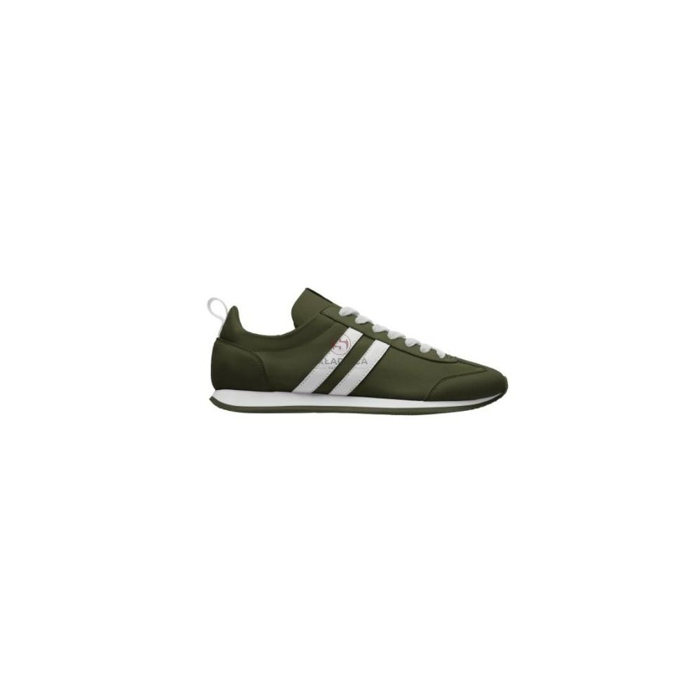 BUTY 44  - MILITARNY ZIELONY/BIAŁY [YR00544]