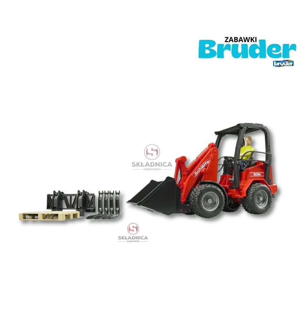 BRUDER ŁADOWARKA SCHAFFER Z FIGURKĄ [ZD02191]