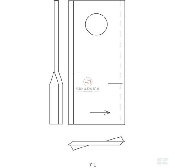NOŻYK KOSIARKI   10  @19  94*48*3  L  NI [ZKN101]
