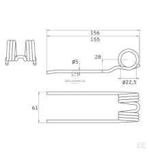 PALEC PODBIERACZA  155* 59  KRONE    - S [ZPK103]