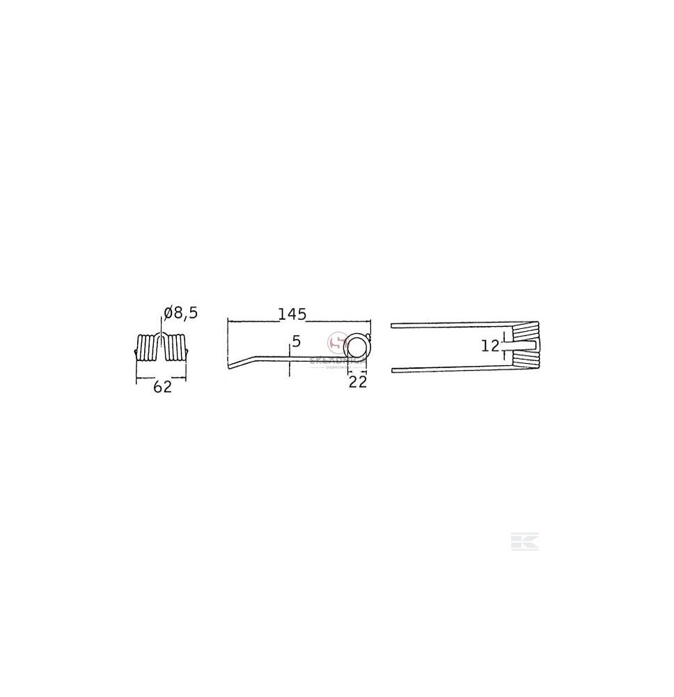 PALEC PODBIERACZA  145* 62  KRONE [ZPK105]