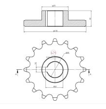 KOŁO ZĘBATE Z-16 [ZPK368-ZAM]