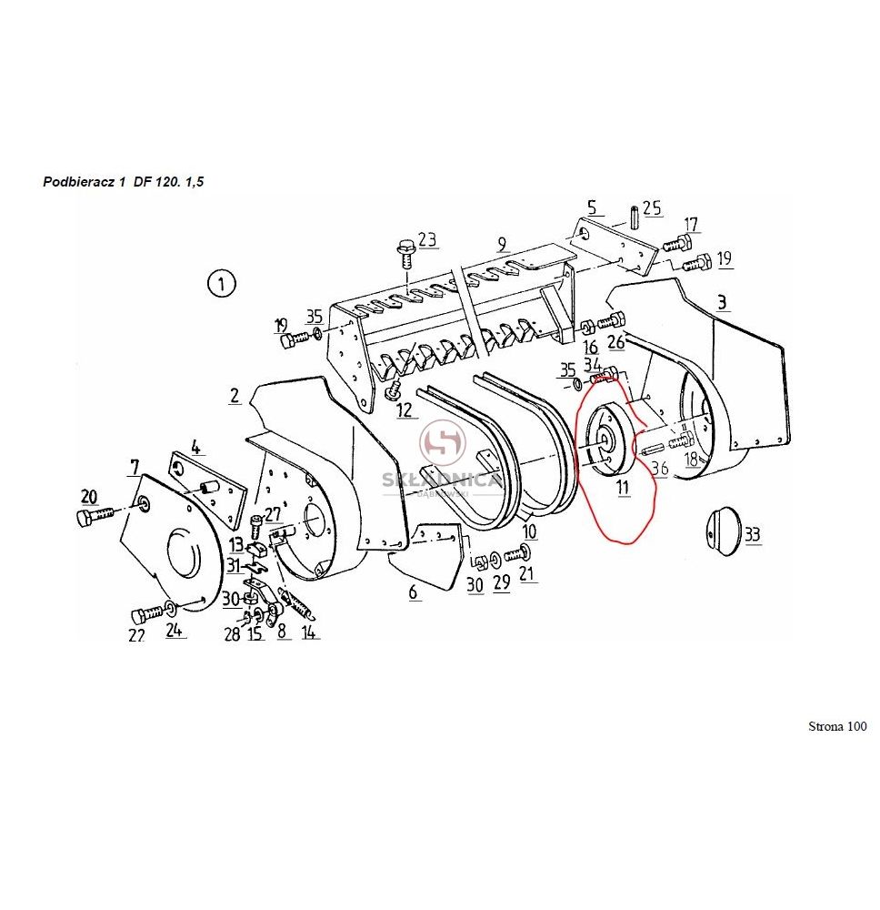 PROWADNICA ROLEK  DF120 [ZPS3511]
