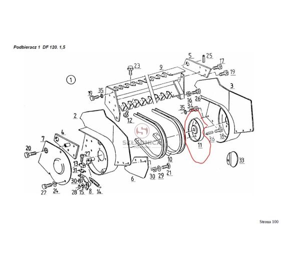 PROWADNICA ROLEK  DF120 [ZPS3511]