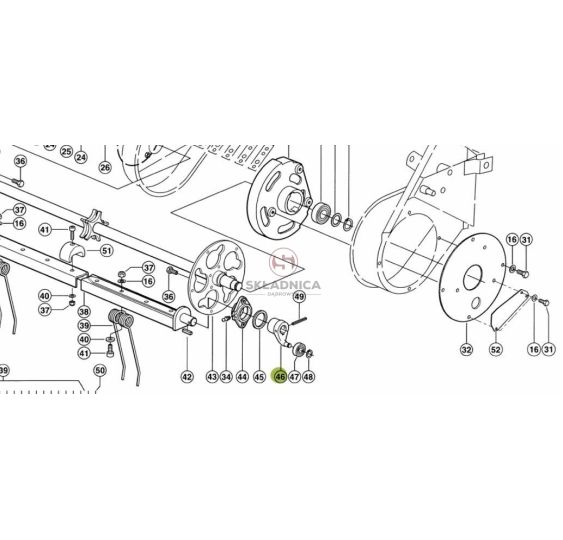 DZWIGNIA ROLKI PODBIERACZA [ZSC302-CL]