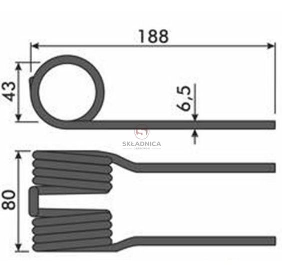 PALEC PODBIERACZA  188* 80 -ZAM [ZSK101]