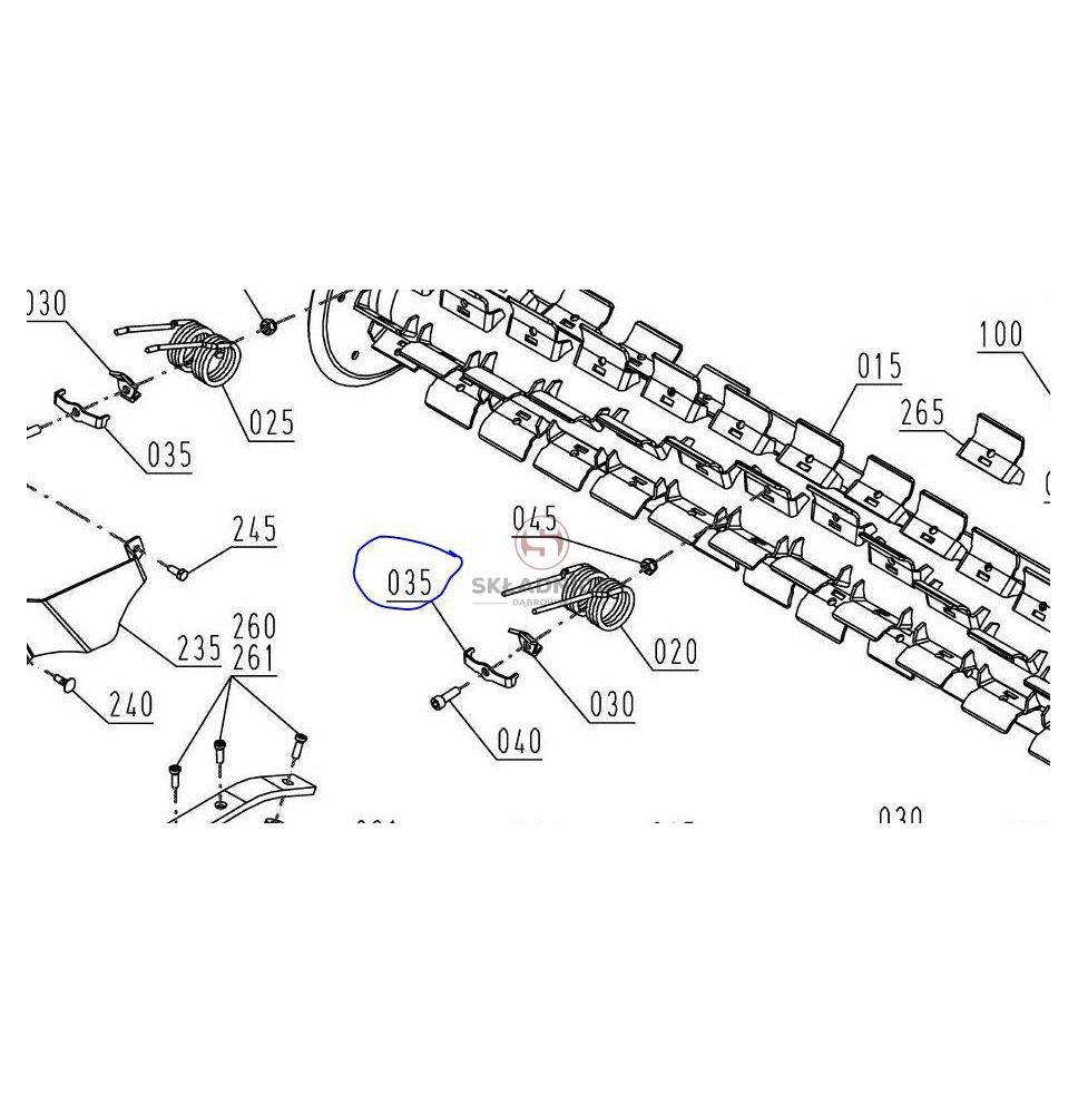 UCHWYT PALCA SZEROKI [ZSS107-ORY]