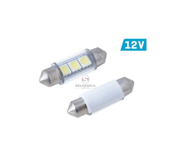 ŻARÓWKA 12V-  5W  SV8.5  RURKA 36MM LED  [ŻA030-LED]