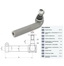 PRZEGUB KULOWY 25/27  L-260  M24*1,5 W   [CJB004]