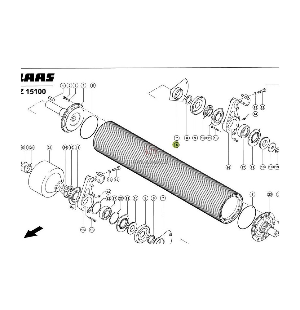 WALEC GNIOTOWNIKA CLAAS Z-100 FI-196-635 [SCE080006]