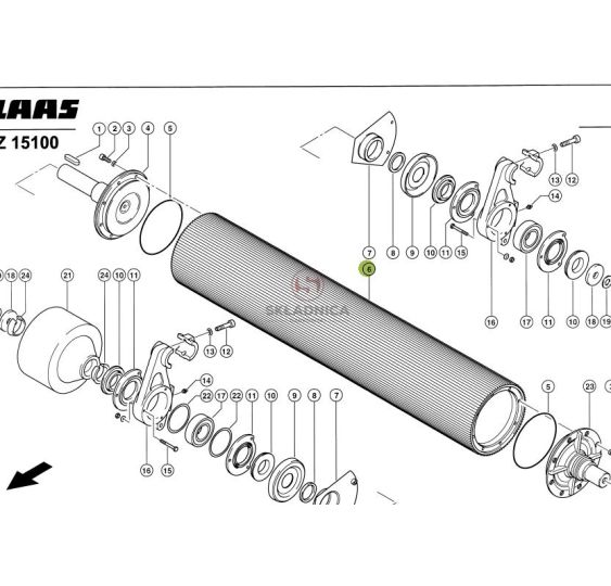 WALEC GNIOTOWNIKA CLAAS Z-100 FI-196-635 [SCE080006]