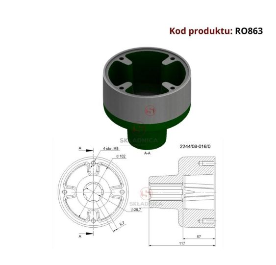 KORPUS SPRZĘGŁA TYTAN Z-6 13/8`` [RO863]