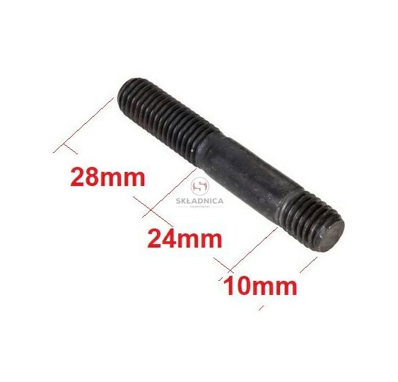 ŚRUBA DWUSTRONNA M10/M10* 62 KL8,8 [CFN313-AGCO]
