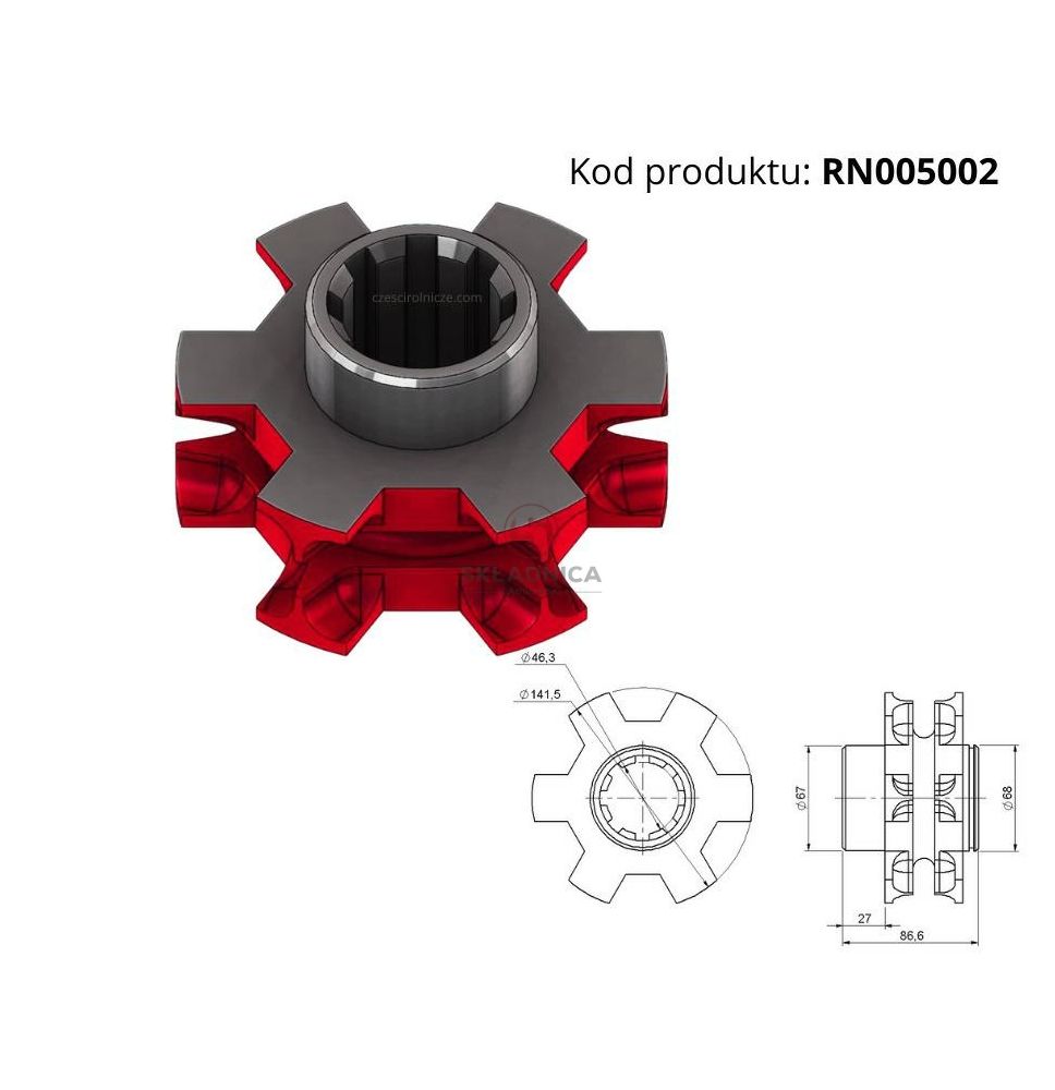 KOŁO GNIAZDOWE 11*31 Z-6 Z ROWKIEM [RN005002]