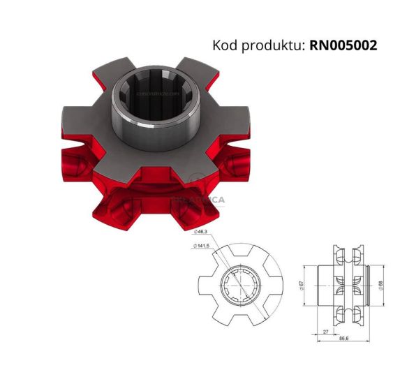 KOŁO GNIAZDOWE 11*31 Z-6 Z ROWKIEM [RN005002]