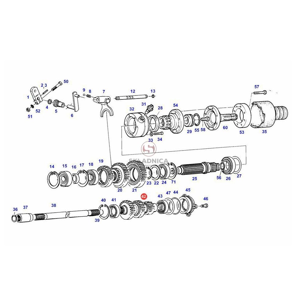 KOŁO ZĘBATE Z-23 + Z-19 + Z-16 [CFN089-ACH]