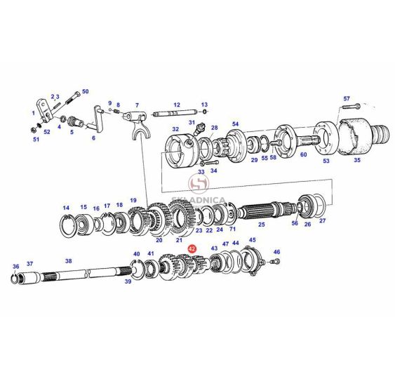 KOŁO ZĘBATE Z-23 + Z-19 + Z-16 [CFN089-ACH]