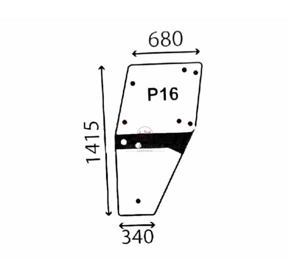 DEUTZ SZYBA DRZWI LEWE DX 9-OTW [CDK122-1]