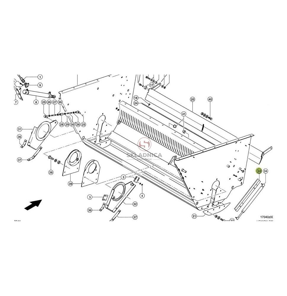 OSŁONA OBUDOWY CLAAS LEXION [KCL000126]
