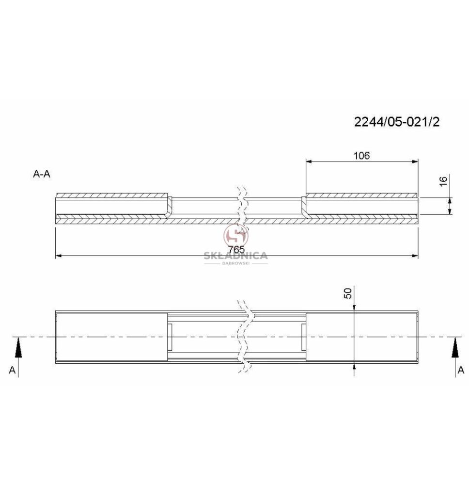 LISTWA C-50 765x50x25 [RO817]