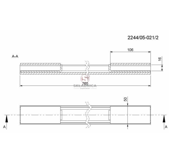 LISTWA C-50 765x50x25 [RO817]
