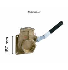 ZASUWA MOSIĘŻNA HYD. 4"  GWINT M114 / PŁ [BNZ402A]