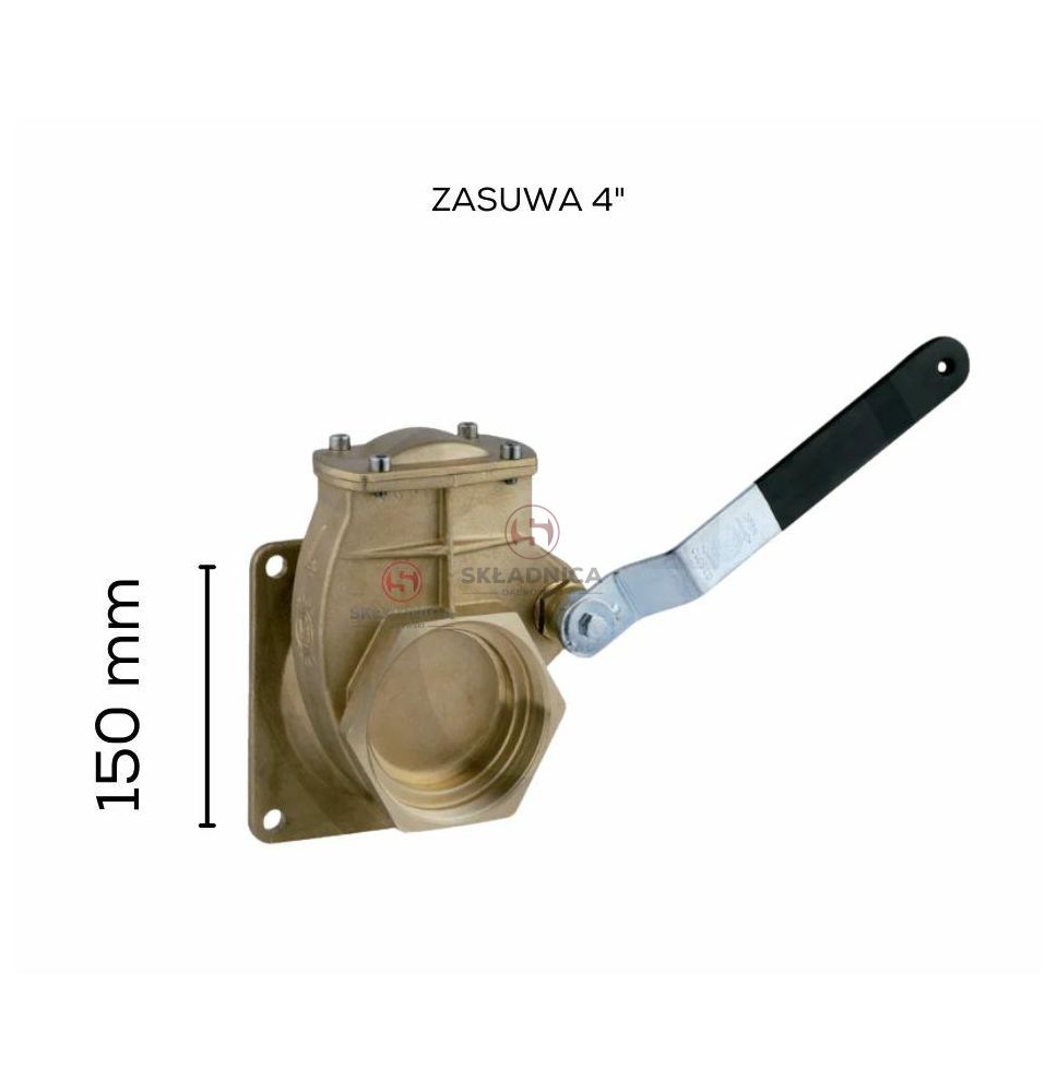 ZASUWA MOSIĘŻNA HYD. 4"  GWINT M114 / PŁ [BNZ402A]