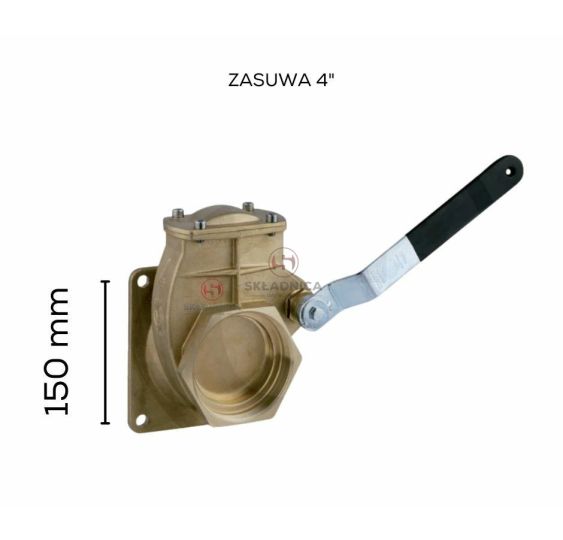 ZASUWA MOSIĘŻNA HYD. 4"  GWINT M114 / PŁ [BNZ402A]