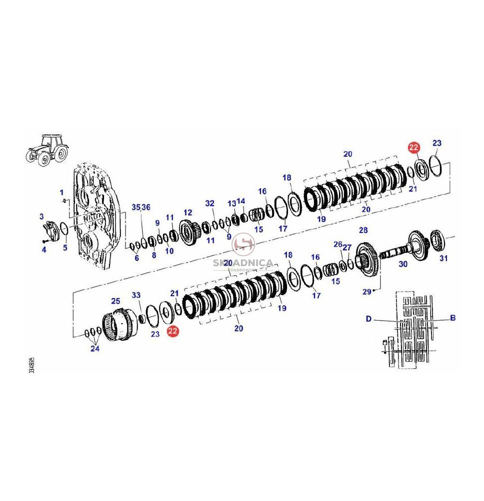 TŁOK KOSZA POWERSHIFT SERIA 800 [CFN153]