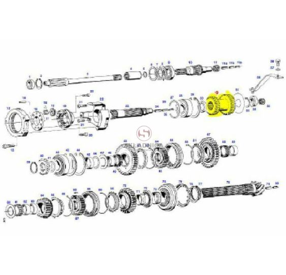KOŁO ZĘBATE Z-33 + Z-36 (STARY TYP - [CFN169-ST]
